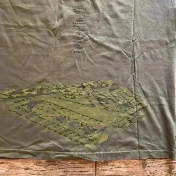 VTG Monster Supercross late 90s Y2K olive green short sleeve t-shirt best fits M - Picture 3 of 4